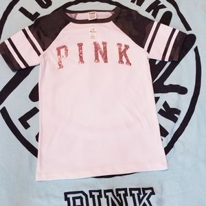 Vs pink bling camo shirt